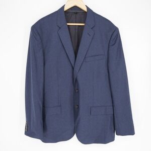 J.CREW Blazer Mens 46R Blue Wool Crosby Two-Button Vitale Barberis Canonico